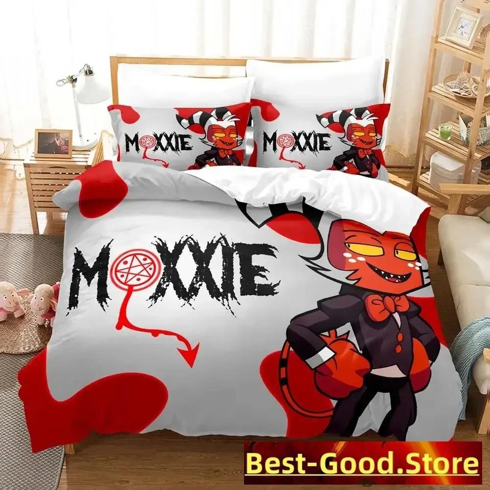 Moxxie Boss Anime Parure 3D Printed Bed Set Duvet Cover Pillowcase Bedding Set Linen Sheet Quilt Cover Full Queen King Size