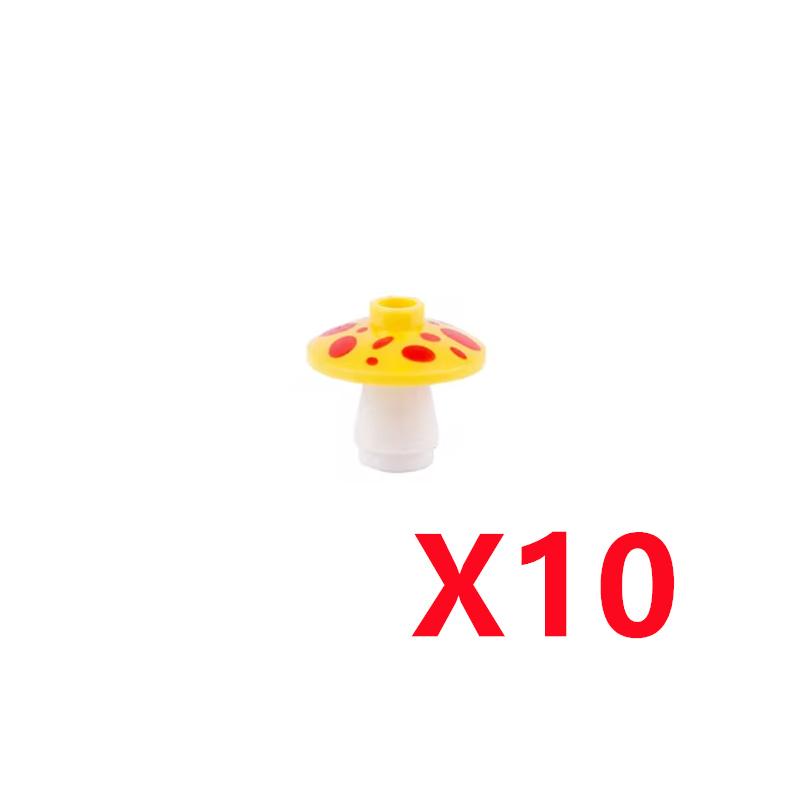 MOC City Building Blocks Toy Food Accessories Mini Brick Mushroom Fish Apple Hot Dog Cake Pizza Chicken Leg Ice Cream Box K031