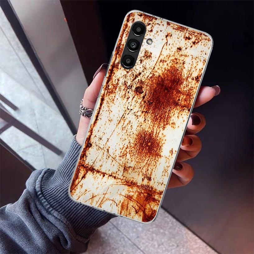 Vintage Industrial Style Rusty Pattern Phone Case For Samsung Galaxy A17 A57 A37 A16 A26 A36 A56 A15 A25 A35 A55 A14 A13 A54 A53