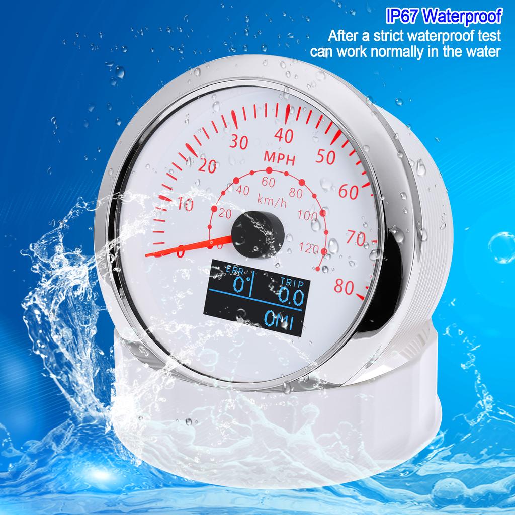 NEW 85mm 7 Color LED GPS Speedometer Odometer 0-120kmh 0-80MPH Speed Gauge COG TRIP Odometer Boat Car Truck Motorcycle 12V/24V