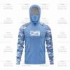 Mens Quick-Dry Hooded Fishing Shirt With Face Cover UV Protection Breathable Lightweight Summer Outdoor Sportswear