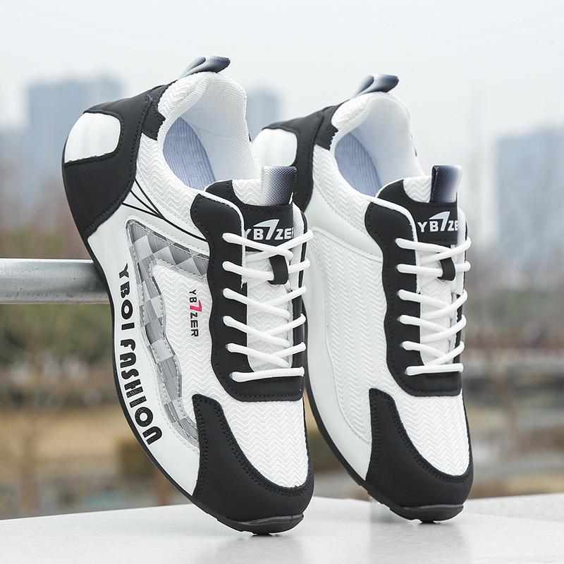 Neue Leder Freizeitschuhe leichte weiche Sohle Sneaker Dad Shoes rutschfeste Studenten Laufschuhe
