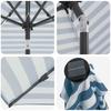 Garden Umbrella with LED Lights and Base 300 X 300 Cm