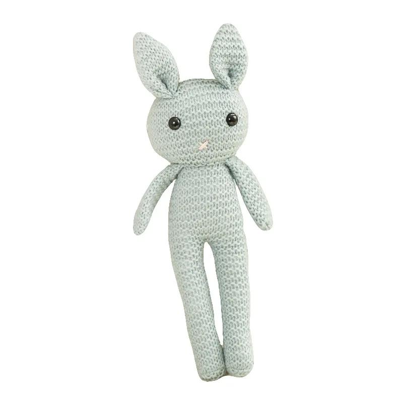 Crochet Animals Plush Stuffed Bunny Monkey Dolls Cotton Knitted Plushies Rabbit Cuddle Toys Kids Early Educational Peluche Toy