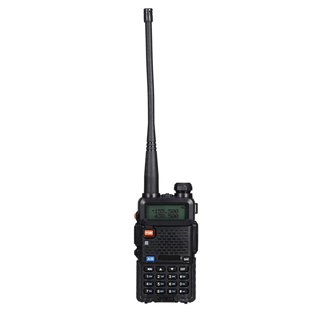 BAOFENG BF UV5R FM Transceiver Dual Band Handheld Transceiver 128CH Amateur Portable Radio Long Standby Black AU Plug