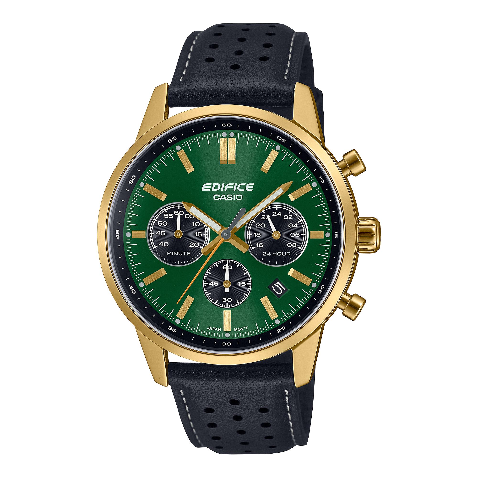 Casio Edifice Men s Stainless Steel 100M Water Resistant Analog Quartz Watch EFR-575CL-3A