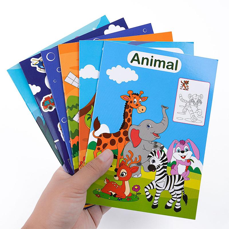 Color Book Children'S Cartoon Graffiti Drawing Book Early Education Enlightenment Fun Drawing Coloring Book Set
