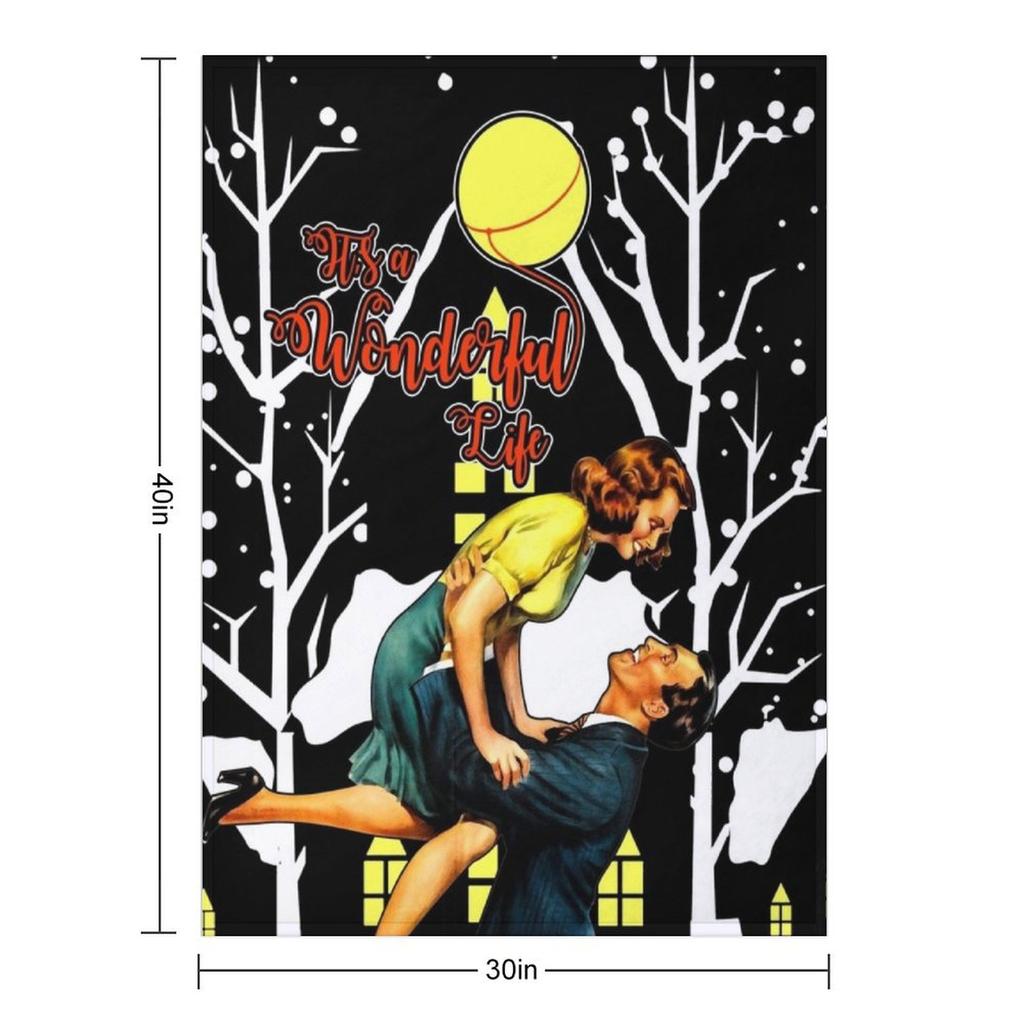 It's A Wonderful Life - Christmas Movie Every Time A Bell Rings Vintage Gift Throw Blanket Winter beds for babies Blankets