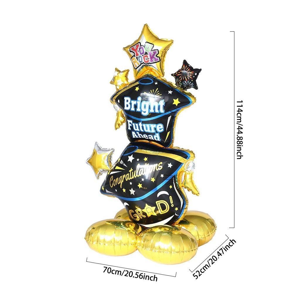 Large GRAD Foil Balloon Standing Graduate Letters Balloon Fuuny Graduation Balloon  Party