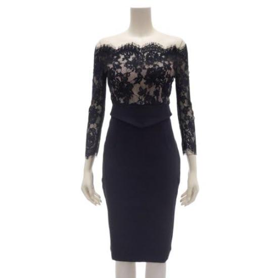GRAXIA Cabaret Midi Tight Perfect for Hostess Eyelash Size Small Dress, Dress, Off-the-Shoulder, Dress, Hostesses, Clubs, Lounges, Lace, Knee-Length,