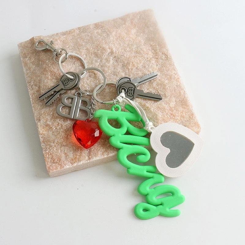Portachiavi Charm Borsa Lettera in Silicone Ciondolo Cuore Ciondolo Decorativo Borsa Lettera Adatto per Scambio di Regali Romantici