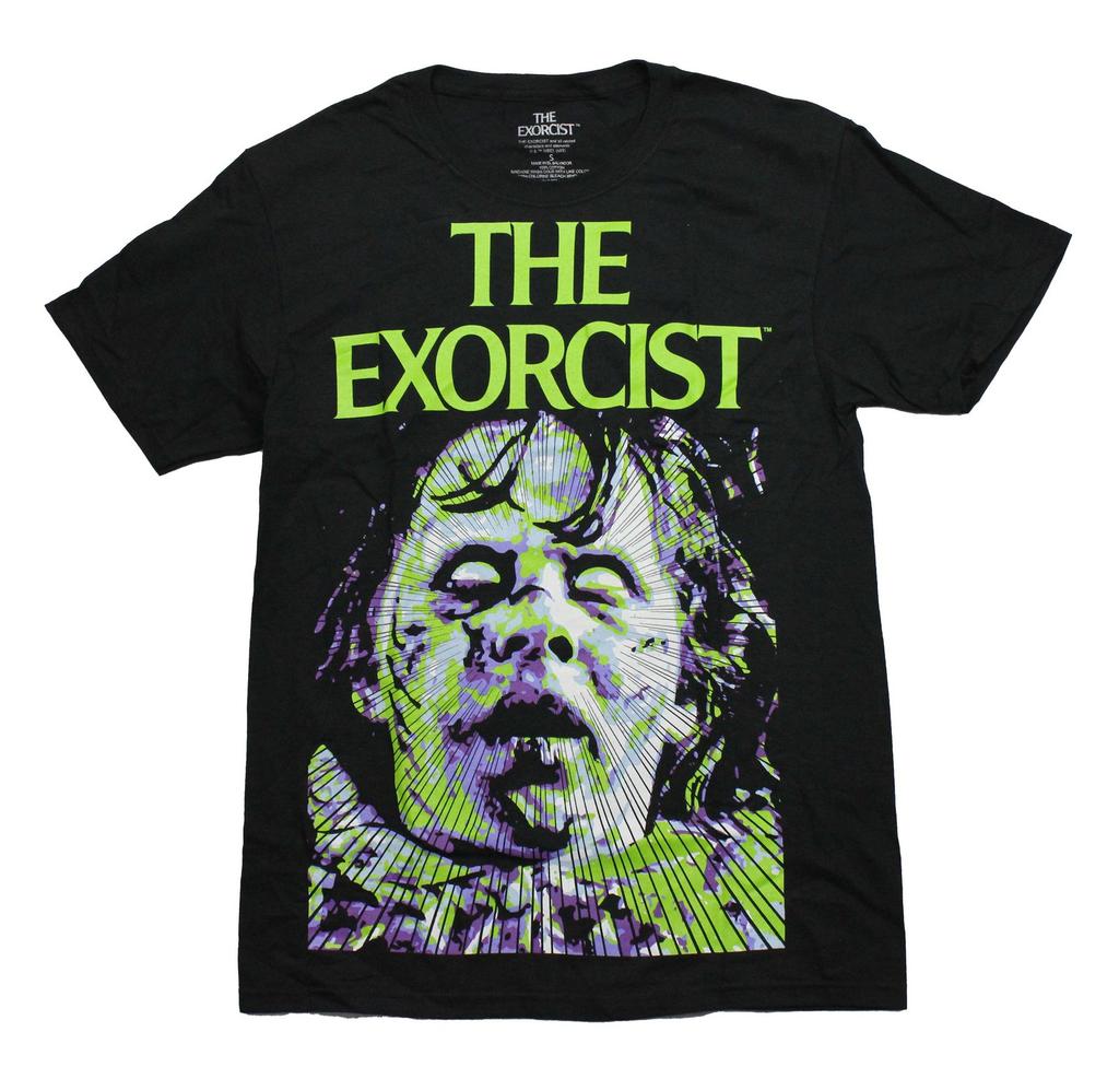 The Exorcist New Adult TShirt Image Of Regan Angel Image On Back
