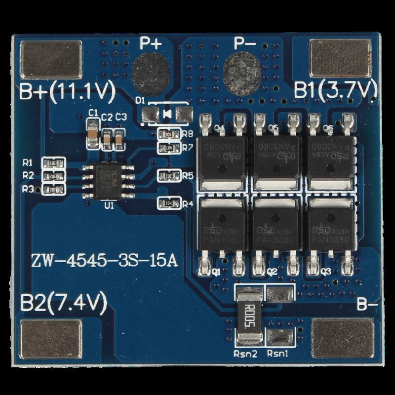 11.1V Lithium Battery Protection Board for High-Power Solar Emergency Storage, 5-15A, with Accessories
