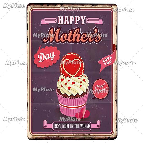 Cupcake Vintage Tin Sign Metal Sign Decorative Plaque Wall Decor Man Cave Club Decoration