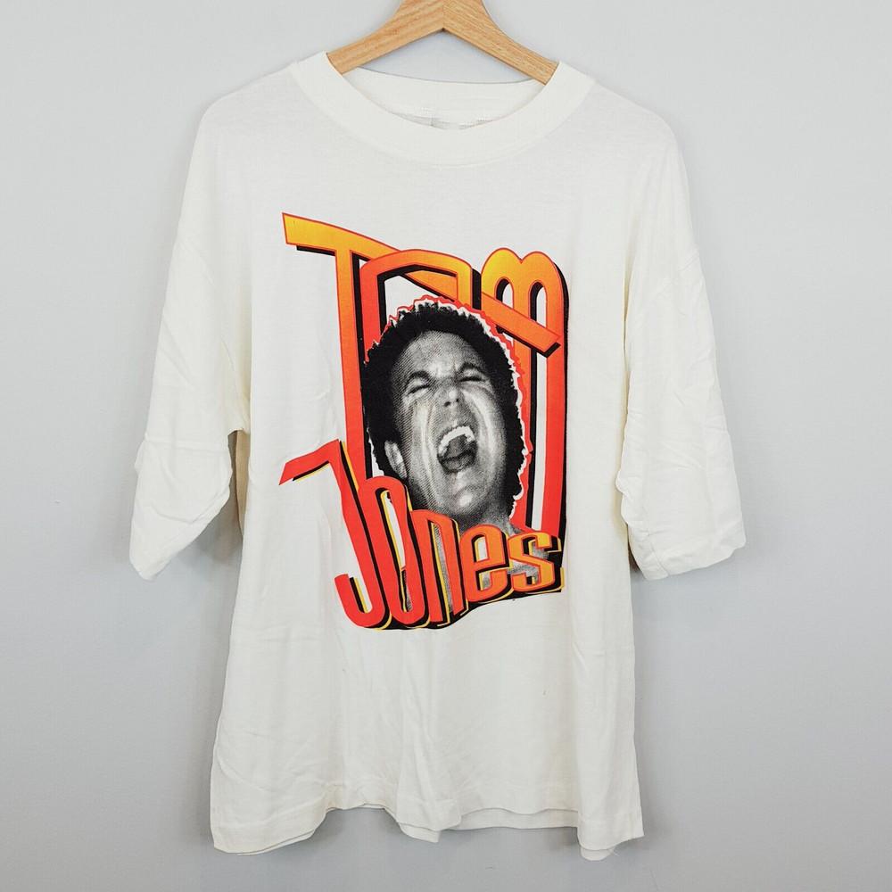 Vintage TOM JONES Australia Asia Tour Tee Unisex Cotton Shirt All Size SB022 Unisex T-Shirt XXL