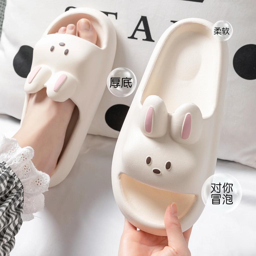 Fashion Pillow Rabbit Slippers for Women and Men | House Slides Shower Sandals | Extremely Comfy | Cushioned Thick Sole 2025