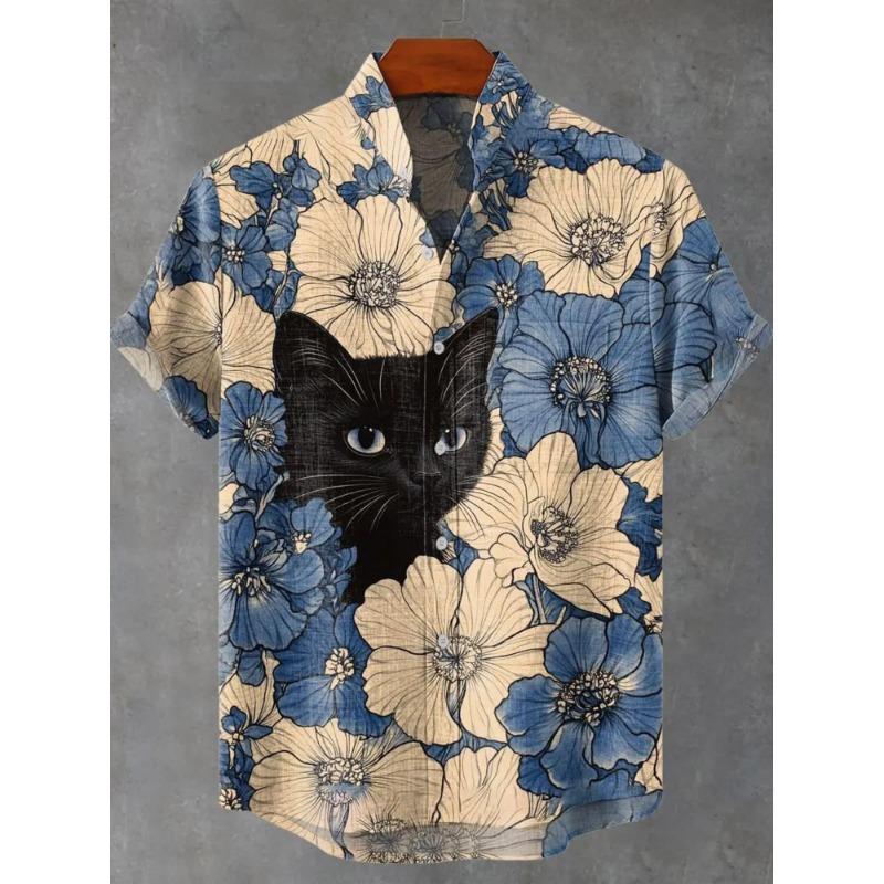 

Men s Tropical Hawaiian Shirt Loose Fit Breathable Beach Casual Wear M