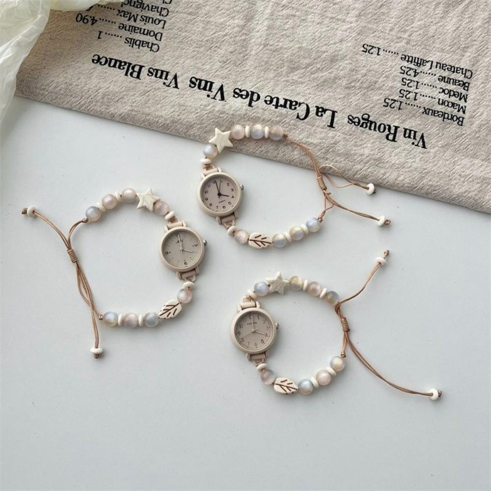 Armbanduhr mit Perlen Verstellbare Quarzuhr Neue Armbanduhren Damen Mädchen