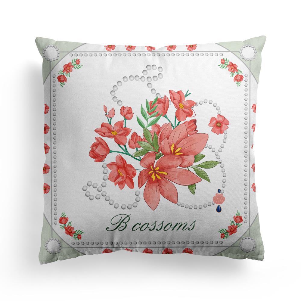 

European-style Flower Pillowcase, Retro American Rose Flower Printed Pillow and Cushion Cover 45*45cm