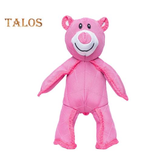 

Неразрушимая игрушка для собак-медведей для агрессивных любителей жевать, плюшевая пищащая игрушка для собак крупных пород розовый