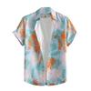 Letnia Moda Codzienna Wakacyjna Koszula Plażowa T-shirt Retro Krótki Rękaw Uliczna Wakacyjna Outdoor Koszula Męska i Damska