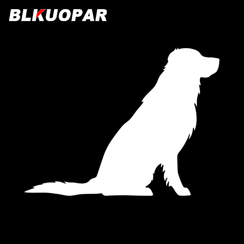 BLKUOPAR Golden Retriever Dog Silhouette Car Stickers Cute Animal Decal Sunscreen Die Cut Windshield Laptop Car Goods