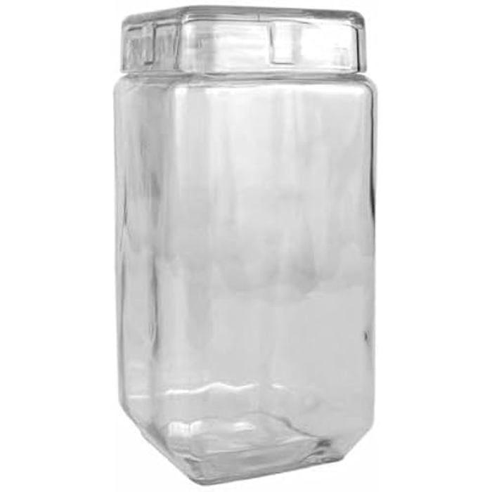 Bocal En Verre La Mediterránea 2,2 L - Carré - Multicolore - 11 X 11 X 22,5 Cm