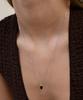 Tatiana (Silver 925) Oval Stone Pendant Long Necklace Nz2504 Onyx