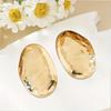 Irregular Disc Texture Stud Earrings Atmospheric Korean High-end Earrings Personalized Simple Style Niche Earrings