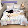 3pcs POCHACCO and Friends Bedding Set - Includes Quilt Cover and Pillowcases, Suitable for All Seasons, Machine Washable - Ideal Gift for Fa