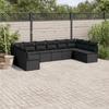 VidaXL Garden Lounge Set 10 Pcs with Cushions Black Wicker 3218085