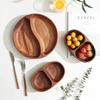 Solid Wood Tray Acacia Wood Premium Kung Fu Tea Small Tray Fruit Snacks Nuts Dessert Plate Desktop Storage Tableware