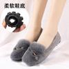 2025 new wool shoes women's indoor fleece versatile warm flat beanie shoes casual non-slip soft sole plus size