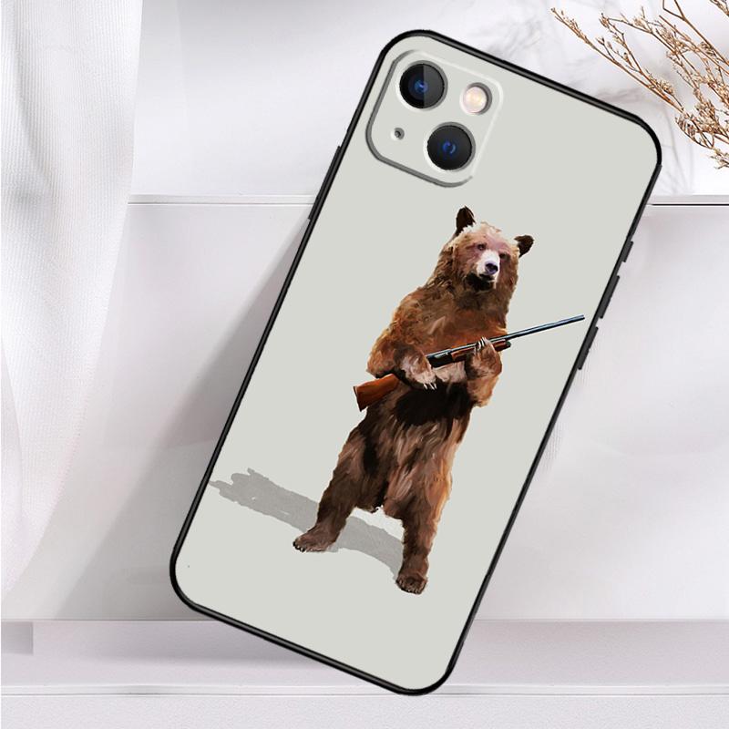 Cartoon Grizzly Bear Shockproof Case For IPhone 18 17 15 16 Pro Max 11 14 Plus 12 13 Mini 16e 17 Air Phone Cover
