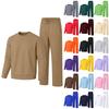 Men's Versatile 2 Piece Sweatsuit with Hooded Sweatshirt and Sweatpants for Casual Wear
