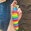 Colorful Caterpillar Slug Keychain: Stress Relief & Educational Toy for Kids
