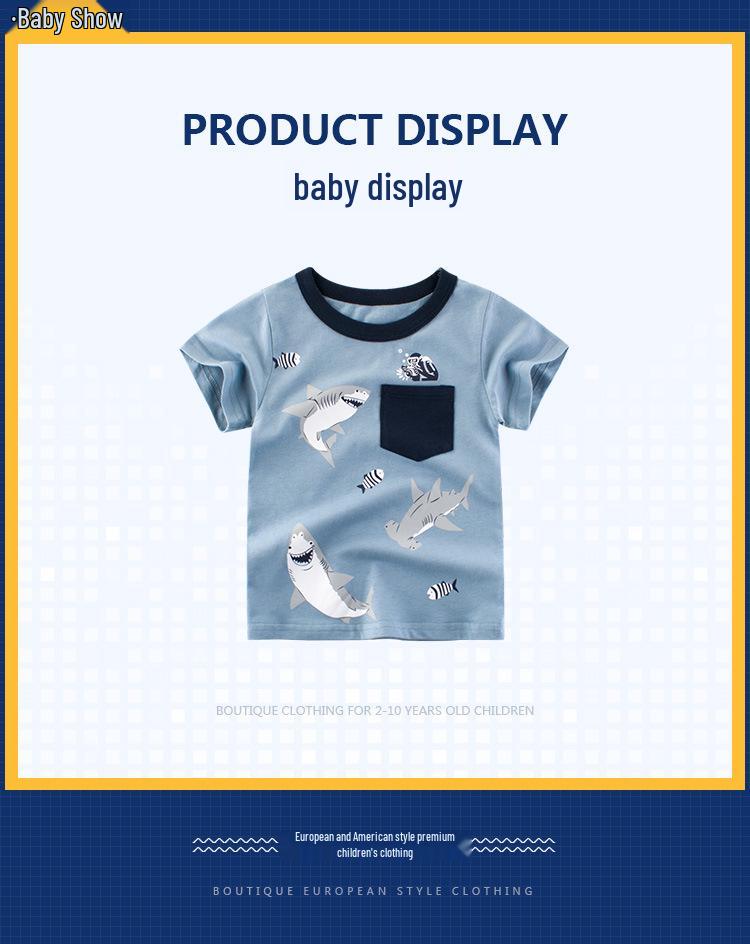 Korean Style 2024 Summer Kids' T-Shirts: Short Sleeve Baby & Boys' Clothing