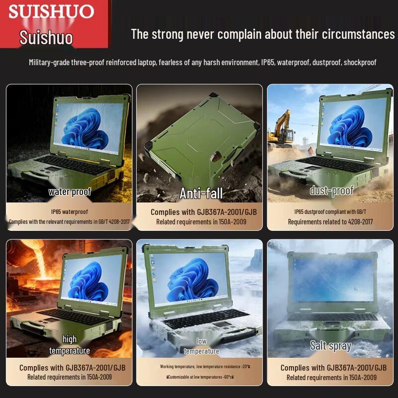 Suishuo Rugged IP65 Triple-Screen Laptop (CN version)
