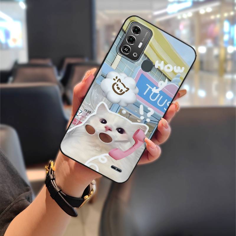 Anti-dust Graffiti Phone Case For ZTE Blade A53 Pro Dirt-resistant Waterproof Cartoon Cute Fashion Design Protective TPU