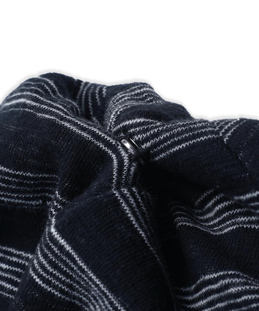 GLACK Gc085 Summer Stitch Stripe Snap Beanie (Black)