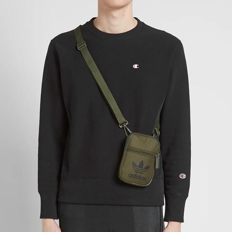 adidas Originals Nylon Fabric Crossbody Bag, Shoulder Bag Mini Unisex Olive Green DV2407