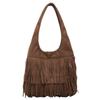 Vintage Matte Fringe Tote Bag Soft PU Shoulder Large Capacity Casual Work Commuter
