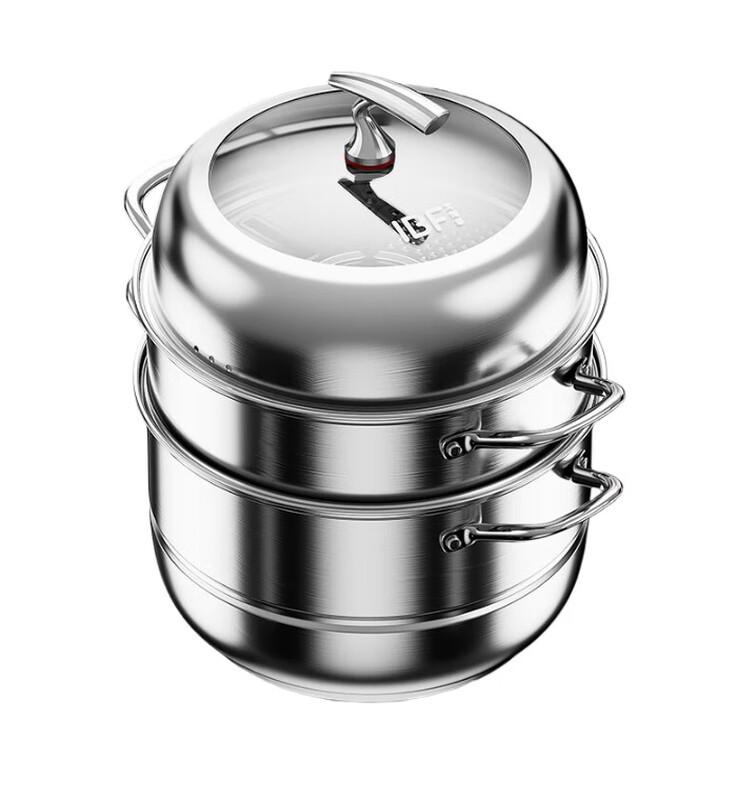 IBF Large Capacity 3-Tier Stainless Steel Steamer