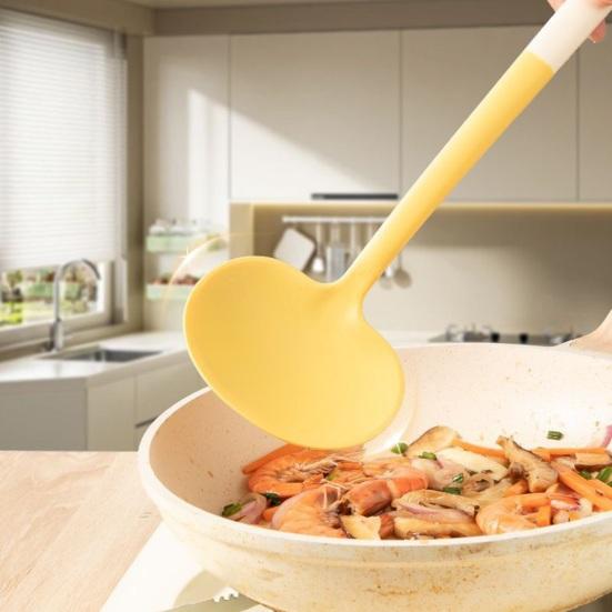 Spatulă Silicon Ciupercă pentru Gătit Răsucitor Rezistent la Căldură pentru Tigăi Antiaderente și Acoperite Ustensilă Sigură de Bucătărie pentru Gătit