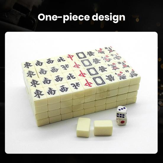 1 Set Mini Mahjong Leicht Tragbar Mini Mahjong Spielset Klassisch