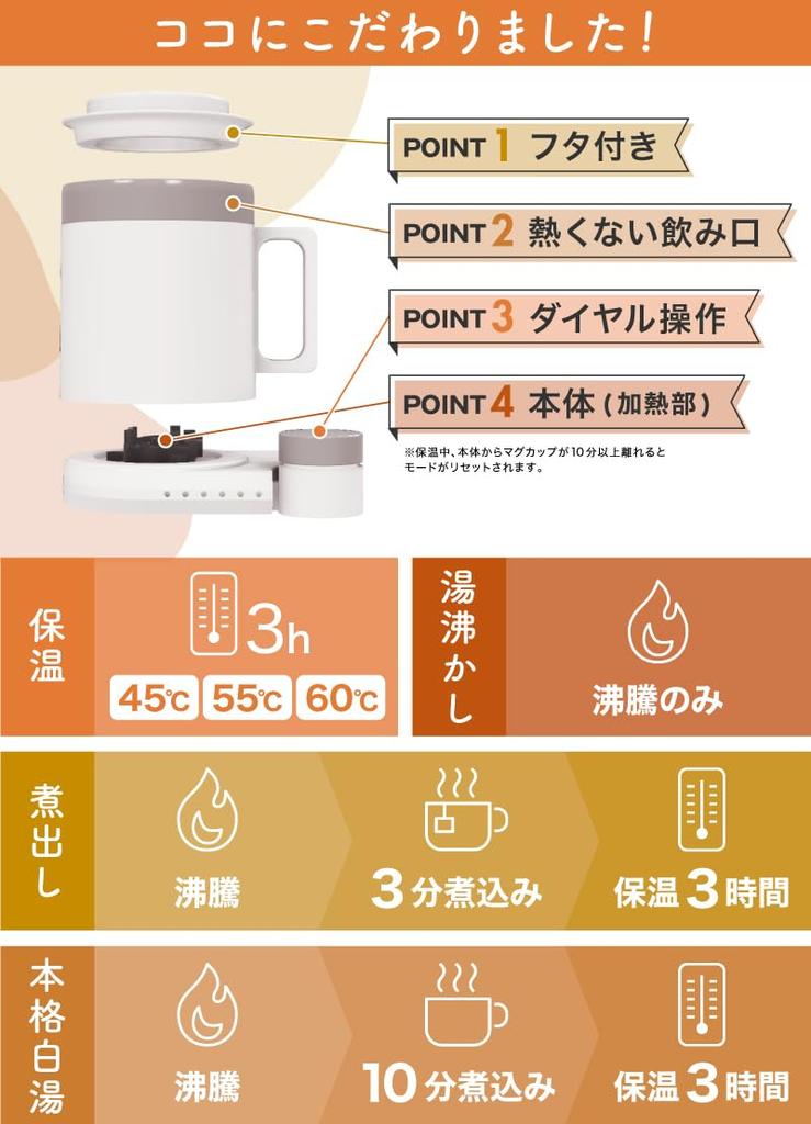 THANKO Washable Electric Electric Water Mug Cup That Can Be Used To Boil and Drink Authentic Hot Water and Drinks Kettle, Pot, Boiler, Type, ``Mug