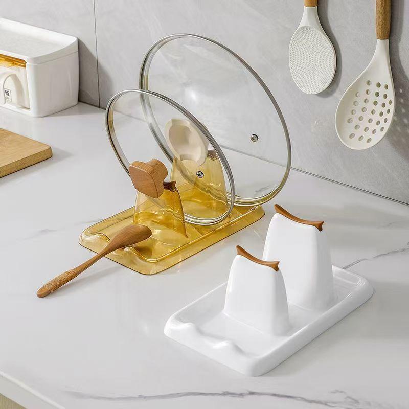 1 Kitchen Spatula Holder, Pot Lid Holder, Countertop Shovel, Spoon Holder, Soup Spoon Mat, Chopstick Holder, Soup Spoon