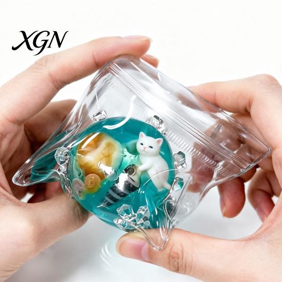 TPR Stress Ball Ocean Seashells Anxiety Relief Clear Squeeze Travel Relaxation Tool Toy Home Office Workers Hand Sensory Portable