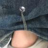 Trouser Leg Clips 2Pcs Magnetic Clothing Pin for Shortening Pants Legs, Button Clip Legs Shirt Sleeves Hems, Clothes Decorative with Chain No