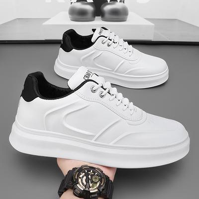 Men's Shoes Four Season Thick Soled Casual Shoes Four Season Soft Sole Comfort Walking Shoes Student Flat Shoes Youth Board Shoe